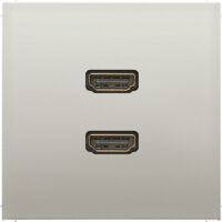 Jung Multimedia-Anschluss Edelstahl 2 x HDMI mit Tragring MA ES 1133