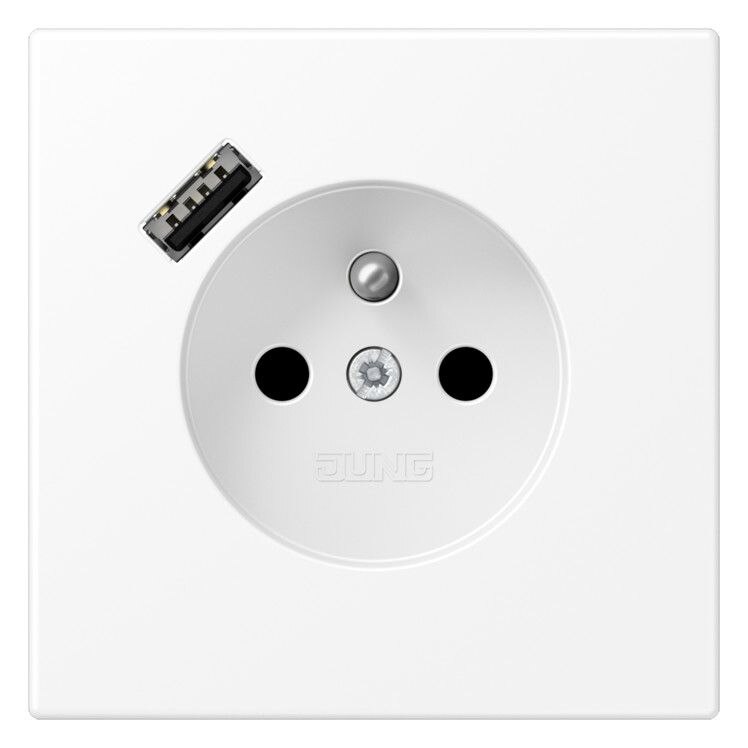Jung Jung LS1520F-18AWWM Steckdose Frz/Belg m USB Typ A