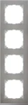 Merten Decor-Rahmen 4-fach Edelstahl/aluminium MEG4040-3646