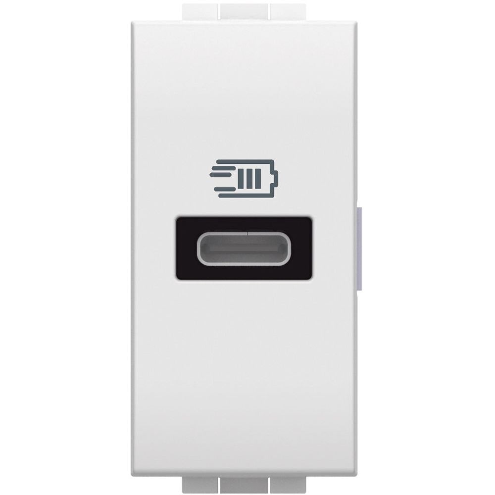 Legrand BTicino N4192C LivingLight USB-Lade- steckdose 1M m.1xUSB-C Weiß