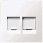 Merten Zentralplatte 2 fach pws/gl für Modular-Jack MEG4562-0319