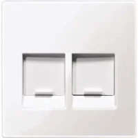Merten Zentralplatte 2 fach pws/gl für Modular-Jack MEG4562-0319