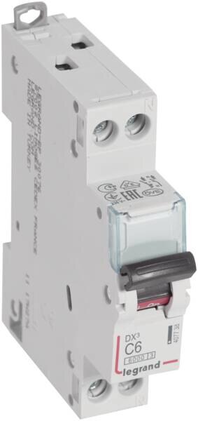 Legrand 407738 DX3 LS-Schalter C 6A 1-polig+N 6kA 230VAC 1TE