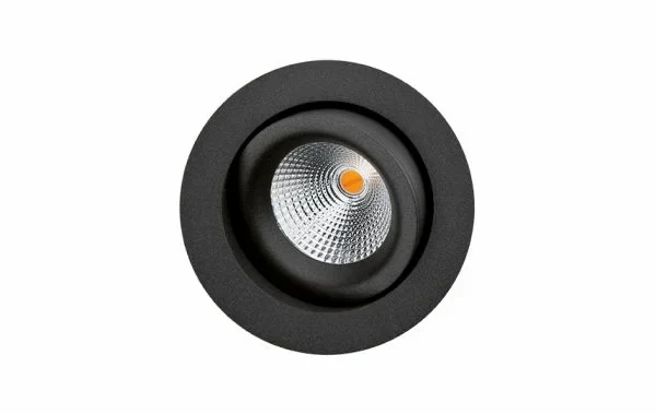 SG LEUCHTEN LED-Einbaustrahler 7W Konverter GYRO 901233 dimmbar 1LED schwarz 2000-2800K weiß