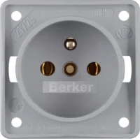 Berker Steckdose grau mit Erdungsstift 961852506