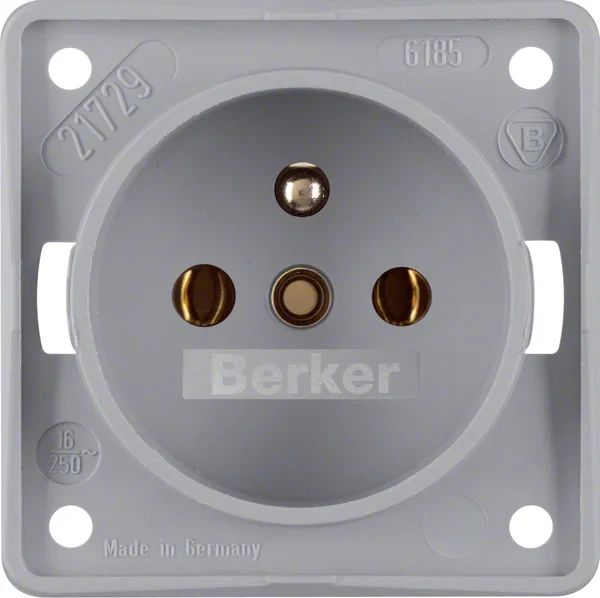 Berker Berker Steckdose grau mit Erdungsstift 961852506