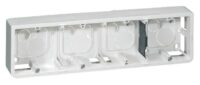 Legrand 080284 Aufputz Gehäuse 4x2M horizontal Mosaic ultraweiß
