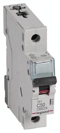 Legrand 403439 TX3 LS-Schalter C 50A 1-polig 6kA 230/400VAC 1TE