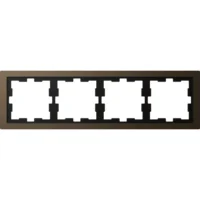 Merten Rahmen 4 fach moccamet D-Life Metall MEG4040-6552