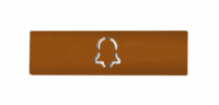 DoorBird D21x Namensschild für eine Ruftaste, Glockensymbol – RAL 8023