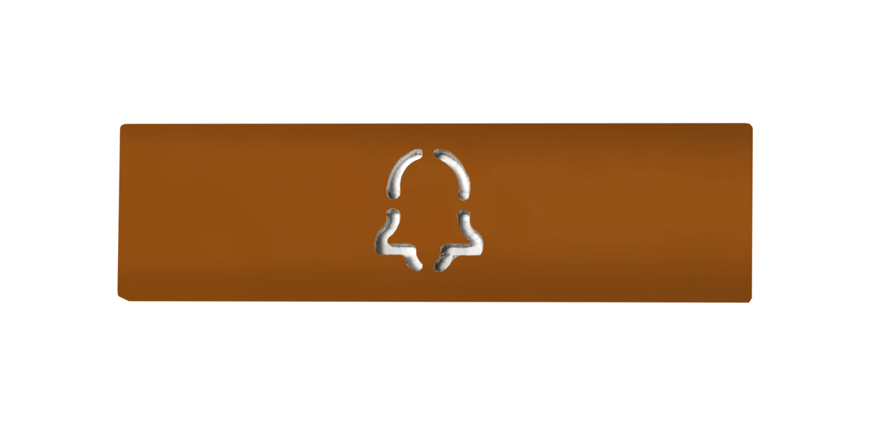 Doorbird DoorBird D21x Namensschild für eine Ruftaste, Glockensymbol – RAL 8023
