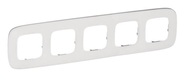 Legrand 755545 Rahmen 5-fach Valena Allure Weiß Glass Echtglas
