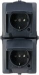 Kopp 136915009 NAUTIC senke 2-fach Schutzkontakt Steckdose mit Klappdeckel