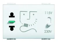BTicino N4177 Steckdose für Rasierapparat 3M Weiß