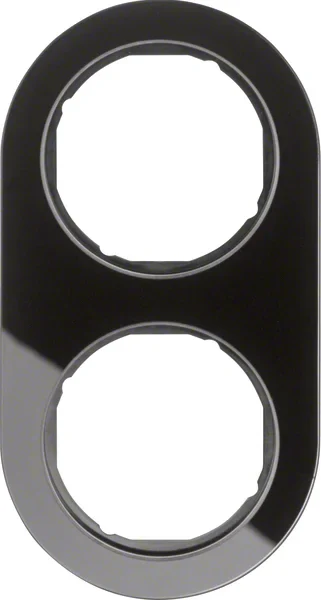 Berker Berker Rahmen Glas/schwarz 2-fach 10122016