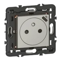 Legrand 079361L Steckdose F/B Standard erhöht Berührungsschutz USB-C Mosaic schwarz