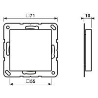Jung Blind-Abdeckung aws kompl.mit Tragring A 594-0 WW