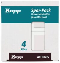 Kopp 589629056 Universalschalter 10AX 250V Athenis Pack:4 reinweiß