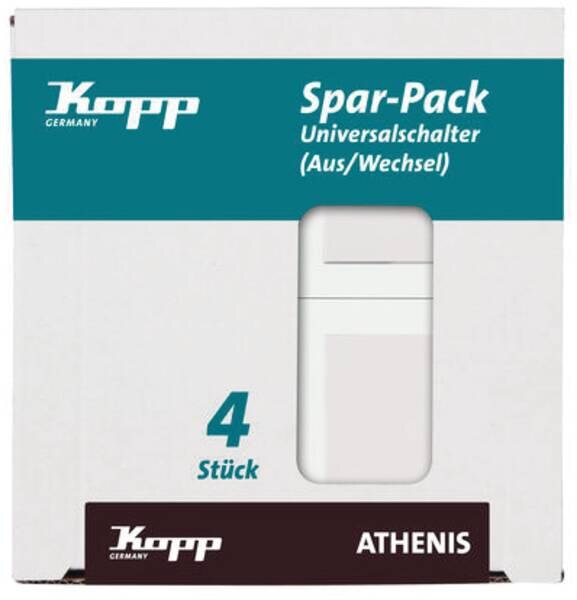 Kopp Kopp 589629056 Universalschalter 10AX 250V Athenis Pack:4 reinweiß