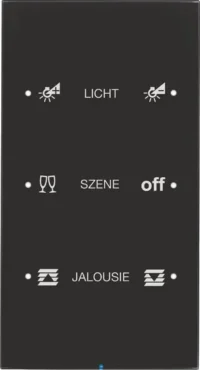 Berker Touch-Sensor 3-fach Glas schwarz 75143155