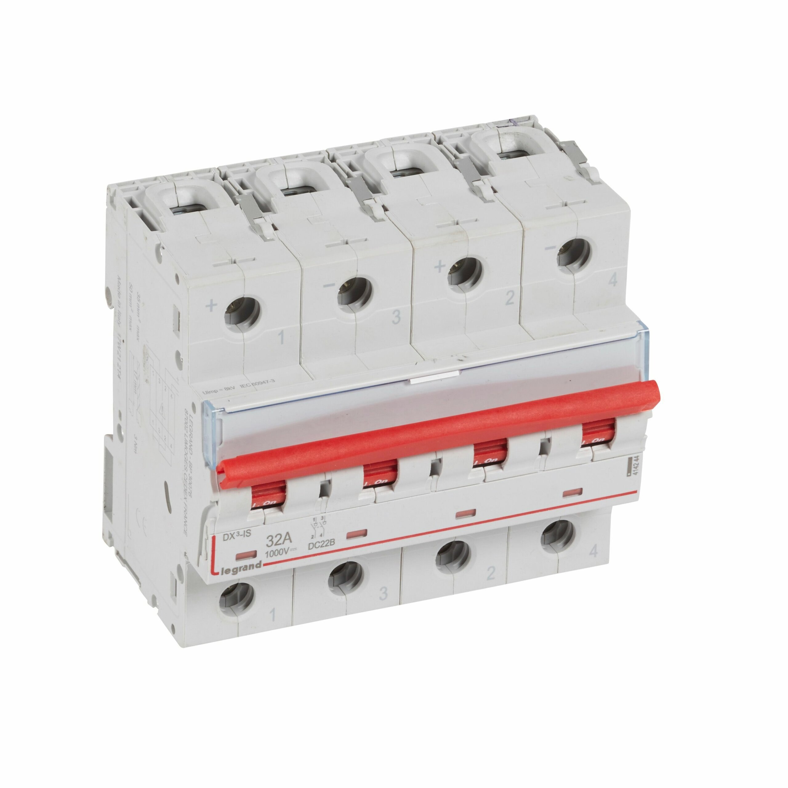 Legrand Legrand 414244 DX3 Lasttrennschalter 2P 32A 1000VDC 6 Module