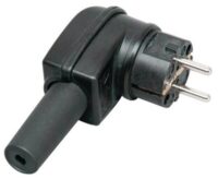 Kopp 178216054 Vollgummischutzkontakt- winkelstecker IP44 3x2,5qmm 16A schwarz