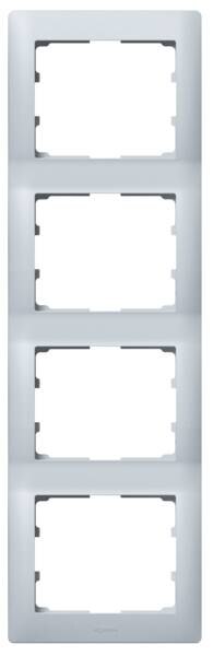 Legrand Legrand 771308 Rahmen 4-fach senkrecht Galea soft Aluminium