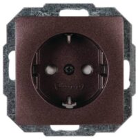 Kopp 920626085 Schutzkontaktsteckdose 1-fach KS 16A Paris palisander-braun