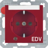 Berker SCHUKO-Steckdose rt/gl Kontroll-LED 41108915