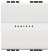 BTicino N4053M2AN LivingLight Aus/Wechsel. Schalter Axial 2M mit Wippe SL Weiß