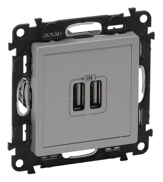 Legrand Legrand 753312 USB-Ladedose 2400mA Valena Life Aluminium