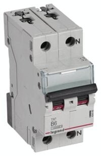 Legrand 404095 TX3 LS-Schalter B 6A 1-polig+N 10kA 230VAC 2TE