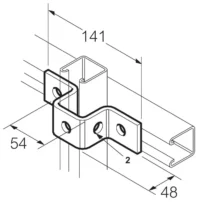 Van Geel SB515S U-Befestigungsbügel 141x41 V4A Edelstahl
