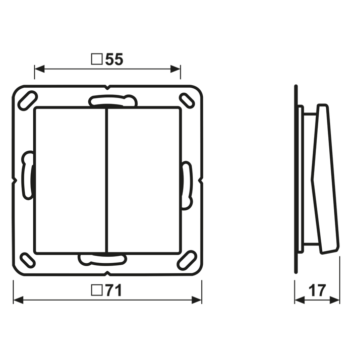 Jung Funk-Wandsender aws 4-kanalig Symbole ENO A 595 MP WW – Bild 1