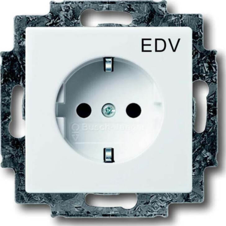 Busch-Jaeger Busch-Jaeger Schuko-Steckdose dav/sws mit Aufdruck EDV 20 EUCKS/DV-84