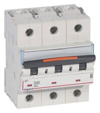 Legrand 409834 DX3 LS-Schalter D 20A 3-polig 25kA 400VAC 2TE