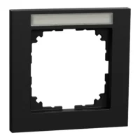 Merten Rahmen 1fach schwarz matt Beschriftungsträger MEG4011-3603