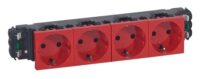 Legrand 077414 Steckdose 4-fach DLP Mosaic rot