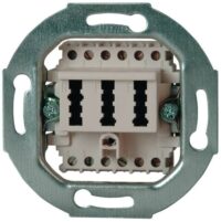 Kopp 33369391 TAE-Telefonanschlussdosen- Sockel Unterputz 3x6p NFF-Cod. weiß