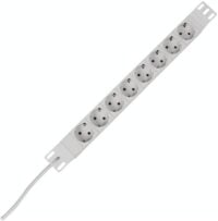Kopp 930804013 Profiversal 8-fach mit SK H05VV-F3G1,5qmm 16A 250V aluminium