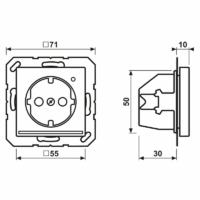Jung SCHUKO-Steckdose 16A 250V LED-Orient licht weiß A 1520-O MO LNW