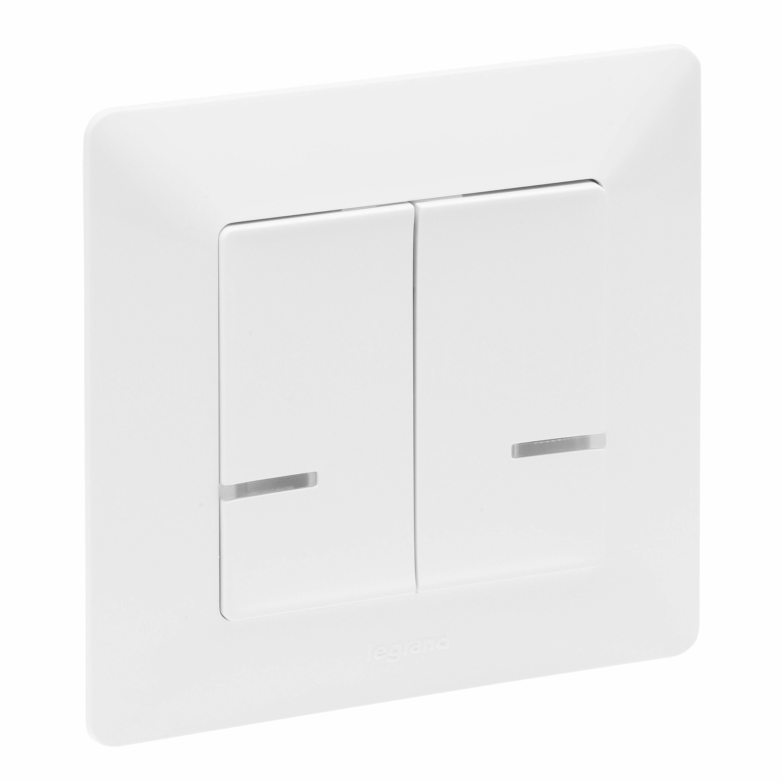 Legrand Legrand 752188 Valena Life ATMO Schalter 2x1000W ultraweiß