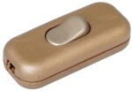 Kopp 191307003 Schnurzwischenschalter 1-polig Wippenausschalter 250V 2A gold
