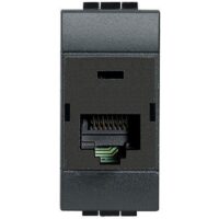 BTicino L4262C6S LivingLight Datendose RJ45 geschaltet Kategorie6 STP Anthrazit