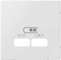 Merten Zentralplatte ws/glanzf.USB Lade. MEG4367-0325