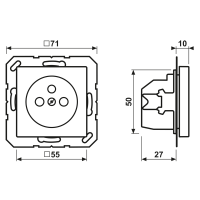 Jung Steckdose fran./belg. System A 1520 FBFKI WW