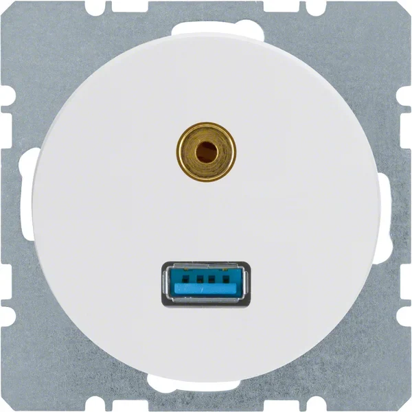 Berker Berker USB/3,5mm Audio Steckdose pows/gl 3315392089