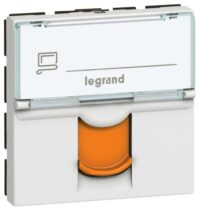 Legrand 076525 Datendose 1xRJ45 Kategorie6A STP 2-modulig ultraweiß/orange