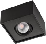 SG LEUCHTEN LED-Deckenanbauleuchte 7W schwarz Cube Lux 902545 2700K 470lm Konverter