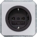 Siemens 5UH1063 DELTA profil silber Abdeckung mit Näpfchen für SCHUKO Steckdose